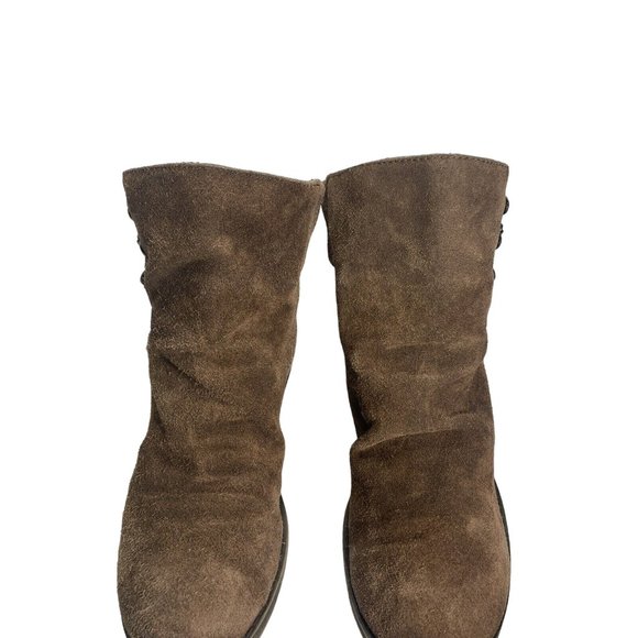 Nine West Vintage American Brown Suede Leather Slouchy Boots 7 M Boho Peasant - Picture 5 of 13